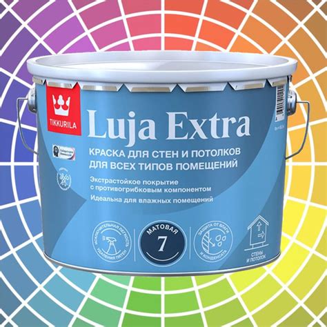 Краска Tikkurila Luja Extra 7 Быстросохнущая, Водно-дисперсионная ...