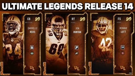 Ultimate Legends Ovr Darrelle Revis Jon Runyan Ltd Ronnie Lott