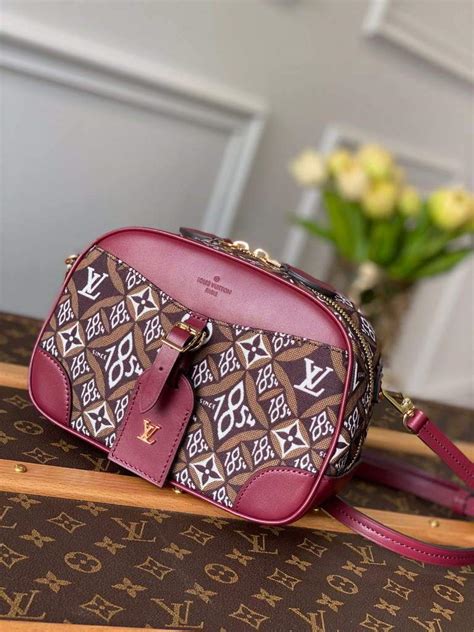 LV M57205 Louis Vuitton Since 1854 Deauville Mini Bag M57168 Wine Red