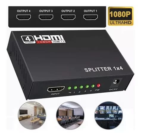 Divisor Splitter Hdmi Entrada Salidas P D Nuevo Meses Sin