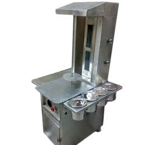 Silver Stainless Steel Shawarma Machine With Counter For Hotel Number