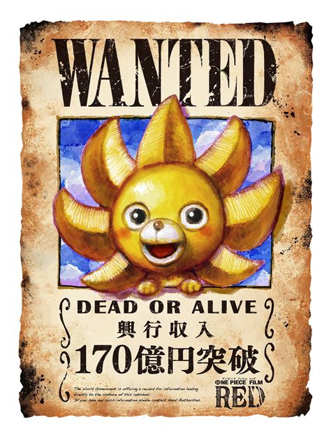 Oda Draws Sunny In A Bounty Poster To Commemorate Film Red Earning 17