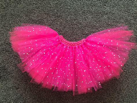 Bright Pink Glitter Tutu Bright Pink Sequin Tutu Neon Pink Etsy