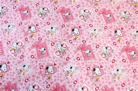 Snoopy Woodstock Fabric Peanuts Valentine Patch 1552 Pink Etsy