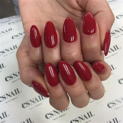 Dark Red Almond Nails Almond Nails Are A Popular Style In The World