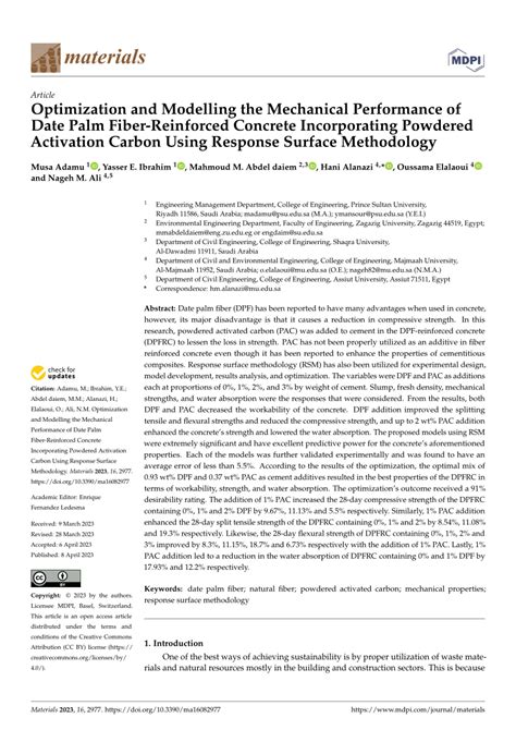 Pdf Optimization And Modelling The Mechanical Performance Of Date