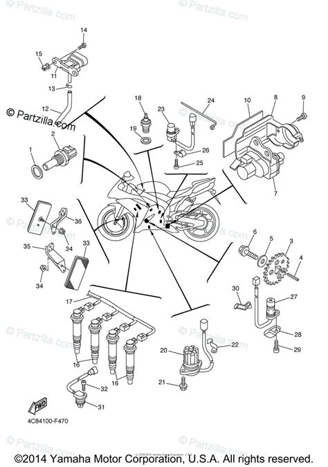 Yamaha Motorcycle 2007 OEM Parts Diagram For Electrical 1 Partzilla