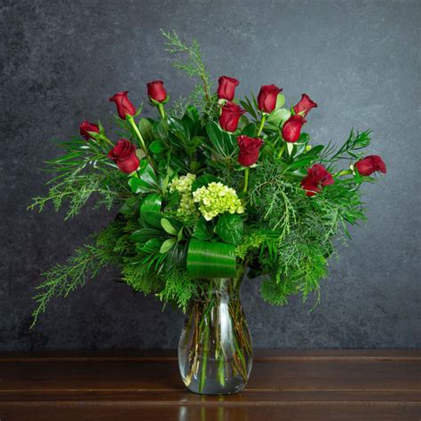 Cranberry Fairy One Dozen Long Stemmed Red Rose In Irvine Ivory Florist