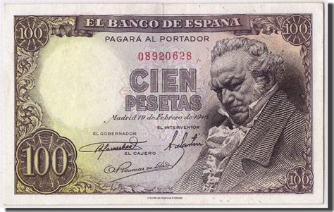 Spain Pesetas Banknote Km A Au Ma Shops