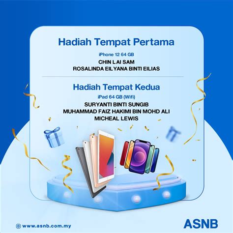 Asnb On Twitter Tahniah Kepada Semua Pemenang Kempen Target Labur