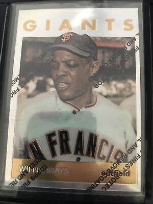 Willie Mays Topps Commemorative Chrome Ebay