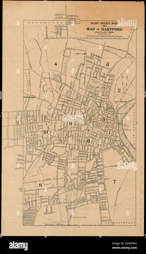 Elihu Geer's sons' new map of Hartford from the latest surveys ...