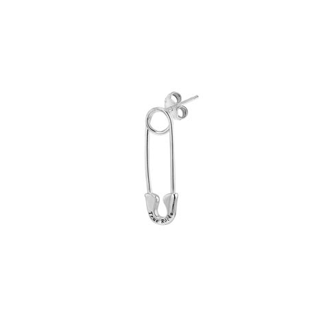 Sterling Silver Large Safety Pin Pendant True Rocks