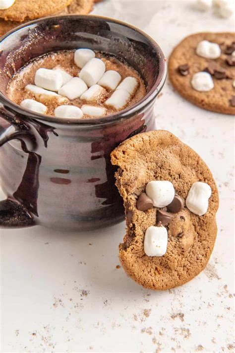 Hot Cocoa With Marshmallows And Cookies