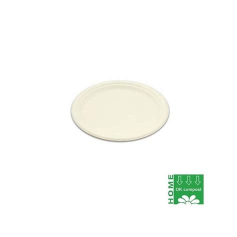 Assiette Ronde En Pulpe Biod Gradable Mm Pcs