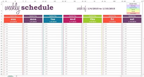 Generic Weekly Calendar With Time Slots