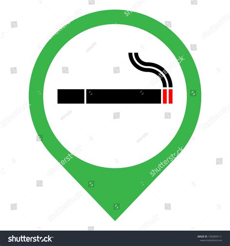 Smoking Area Location Logo No Smoking Stock Vector Royalty Free