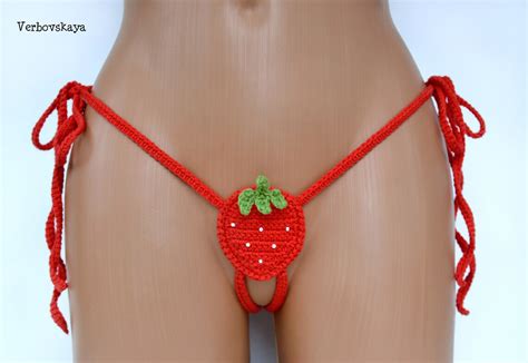 Micro Extreme String Bikini Uncensored Open Crotch Bikini Tiny Etsy