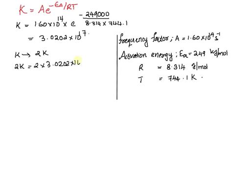 Solved Question Pts Ethyl Chloride Vapor Decomposes By The First