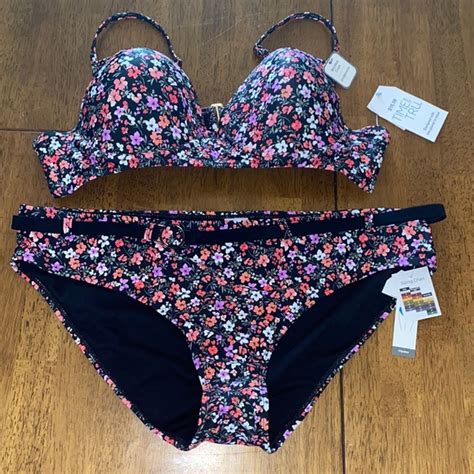 Time And Tru Swim Nwt Time And Tru Floral Bikini Set Poshmark