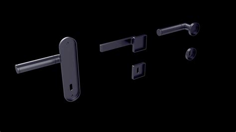 Door handles set free 3D model | CGTrader