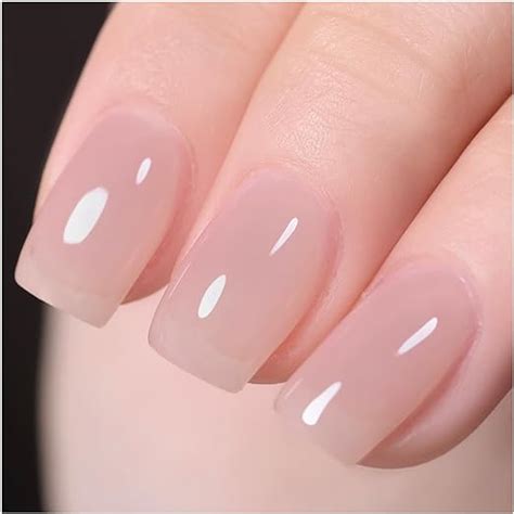 Amazon GAOY Jelly Nude Gel Nail Polish 16ml Sheer Rose Pink Translucent Soak Off Gel