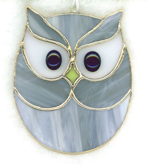 Stained Glass Owl Suncatcher Owl28 Stained Glass Patterns Stained Glass Birds Stained