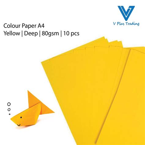 Colour Paper A4 Yellow Deep 80gsm 10 Pcs Shopee Malaysia