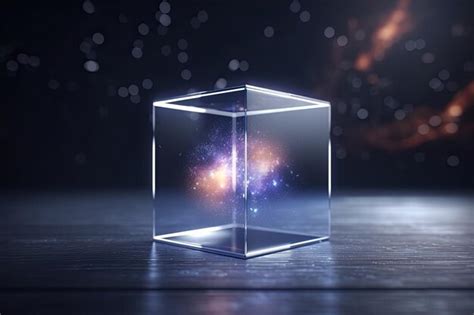 Premium Ai Image A D Galaxy Light Grows In The Cube