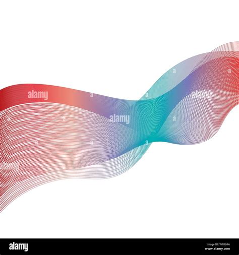 Abstract Smooth Color Wave Vector Curve Flow Blue Motion Illustration