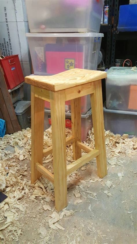 Shop Stool Made With 2 X 4 S Woodworking Shop Stool Wood Stool Plans For Bar Stools