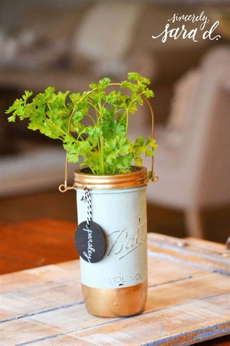 25 Diy Mason Jar Herb Garden Ideas Suite 101