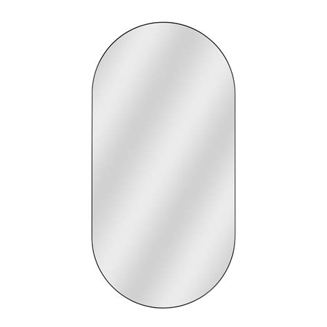 Miroir Ovale Oblong Noir Inspire L X H Cm Leroy Merlin