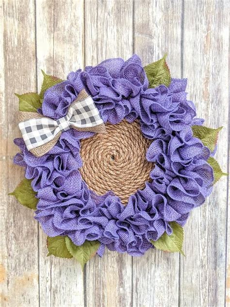 Burlap Flower Wreath Spring Burlap Wreath Easter Wreath | Etsy | Burlap ...