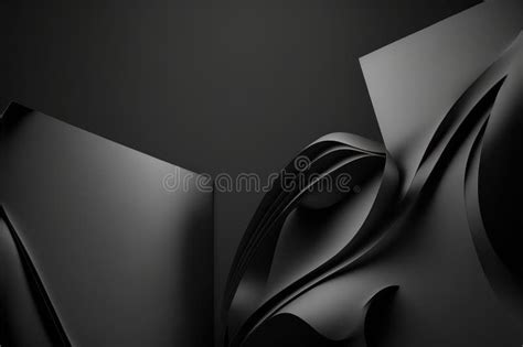 Contemporary Minimalistic Abstract Dark Black Geometric Background Stock Illustration ...