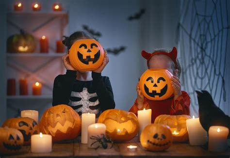 Premium Photo | Children on halloween