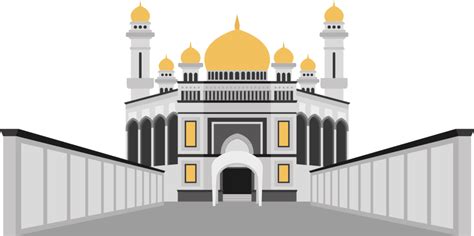 17 Gambar Masjid Mosque Kartun Vector Png Keren