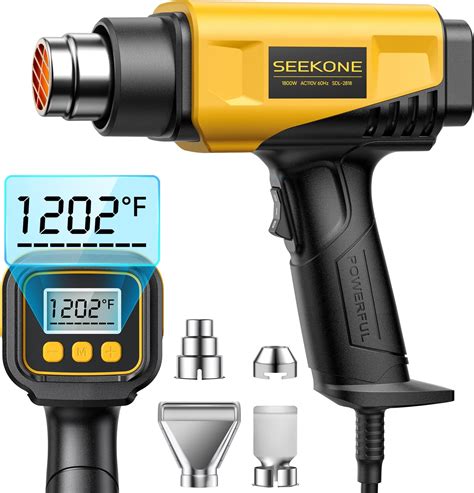 Seekone W Heat Gun With Lcd Digital Display Compact Design Hot Air Gun Variable Temperature