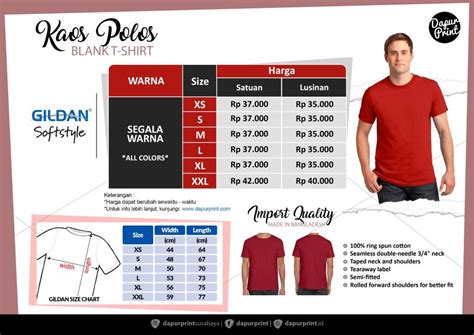 Harga Kaos Gildan Terbaru Terlengkap Surabaya Dapur Print