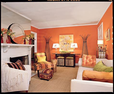 Tangerine Orange Living Room Livingroomdecorcosy Гостиная в оранжевом цвете Оранжевые