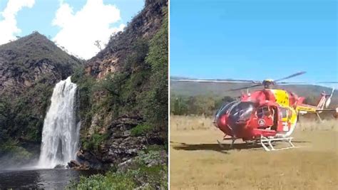 Ciclista Fica Ferida Ao Escorregar Em Pedra Pr Xima A Cachoeira Na