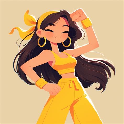 Chica latina de unos 30 años haciendo aeróbico Vector Premium