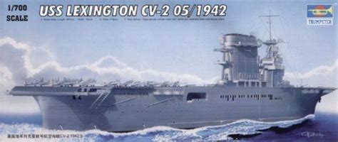 Amazon.com: Trumpeter 1/700 USS Lexington CV2 Aircraft Carrier May ...