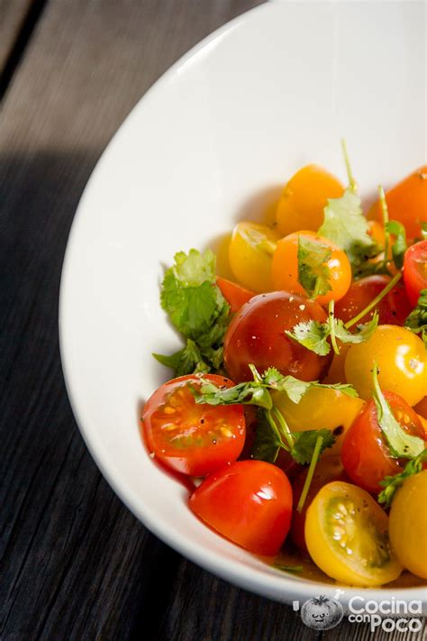 Ensalada De Tomate Cherry Cocina Con Poco