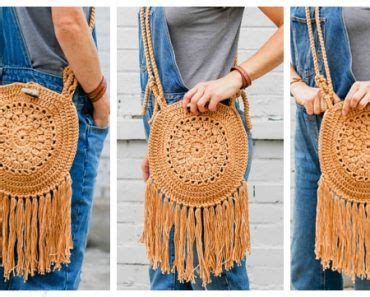 Crochet Street Fair Boho Purse Free Crochet Pattern Slouch Hat