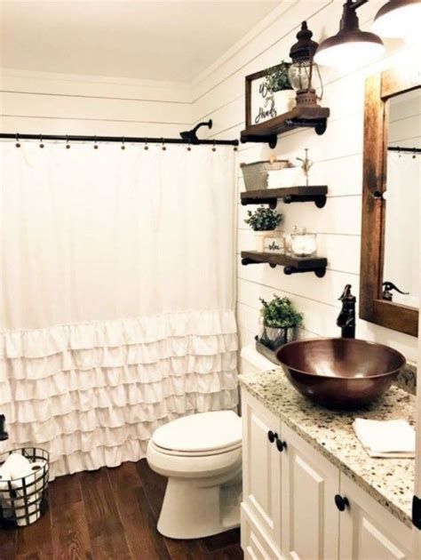 Beautiful Rustic Small Bathroom Remodel Ideas 07 Farmhouse Bathroom Decor Small Bathroom