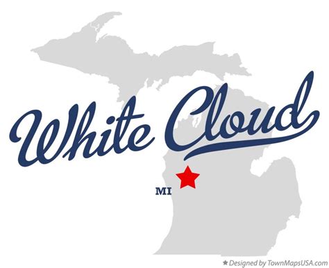 Map of White Cloud, MI, Michigan