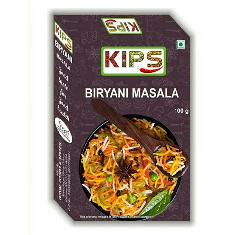 Gm Kips Biryani Masala Powder Packaging Type Box At Rs Kg In