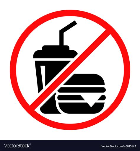 No fast food or allowed icon fastfood Royalty Free Vector