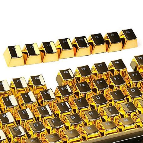 Buy HUO JI Double Keycap Set 104 Translucent Backlit Key Cap Golden